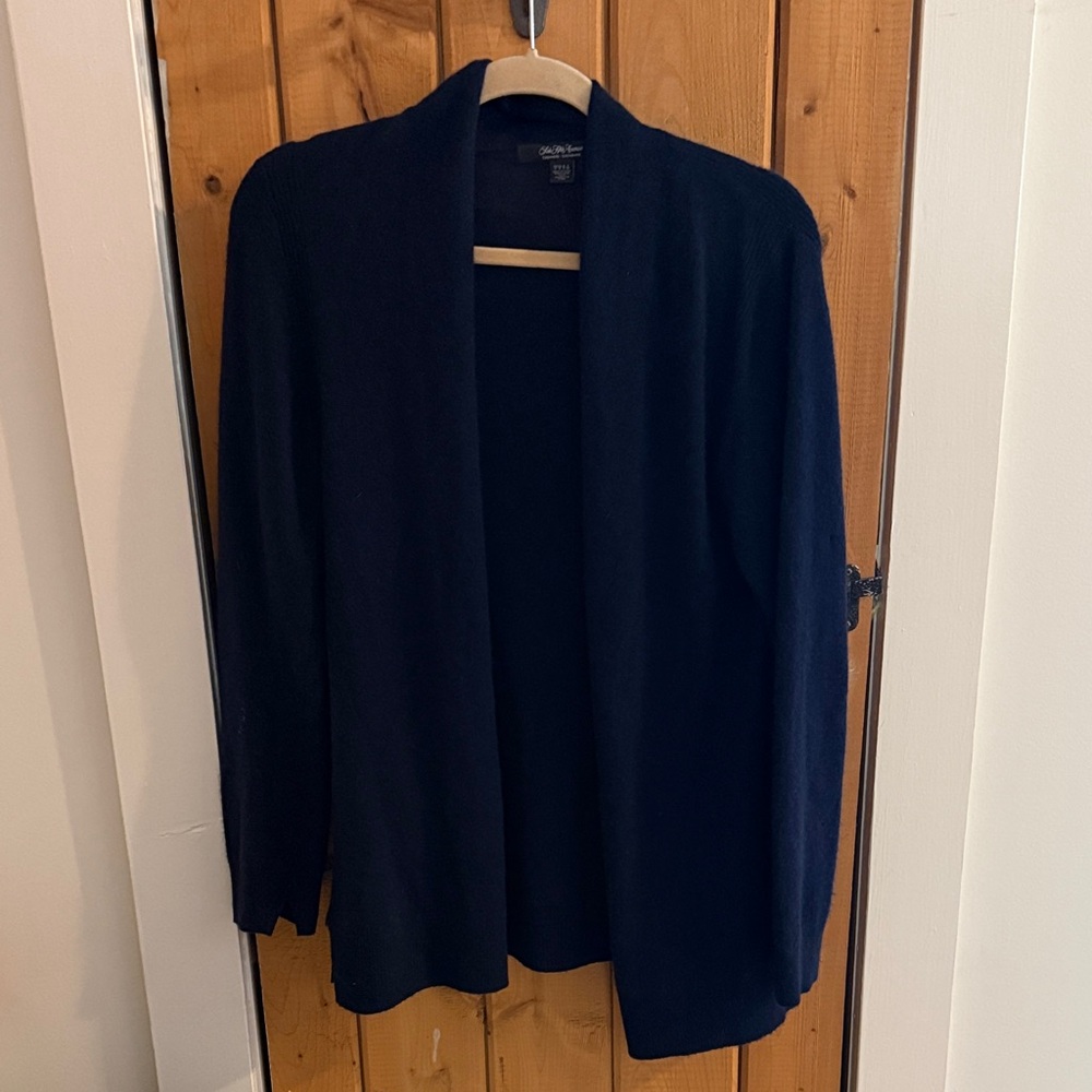 Women's Blue Open Front Cashmere Cardigan Sweater from Saks Fifth Avenue